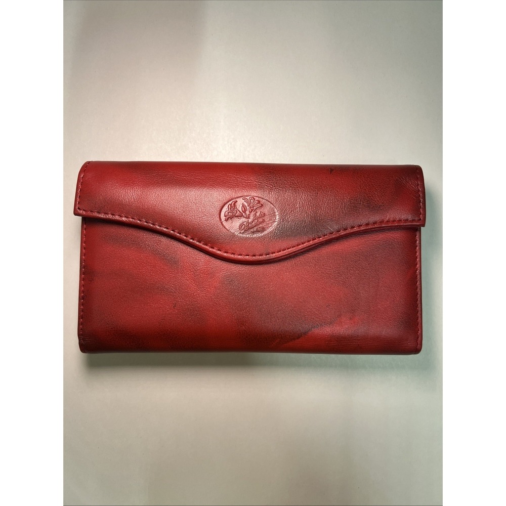 Julia Buxton Heiress Cardex Genuine Distressed Leather Wallet / Purse